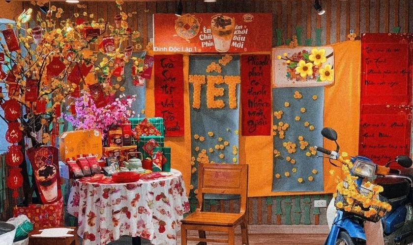 Background chụp ảnh Tết xưa cũ