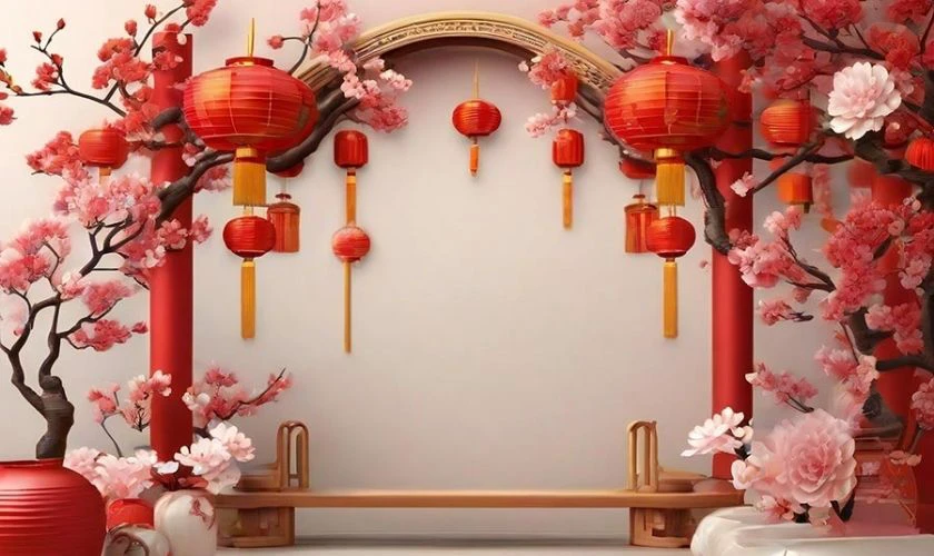 Background chụp ảnh xuân Bính Ngọ 2026