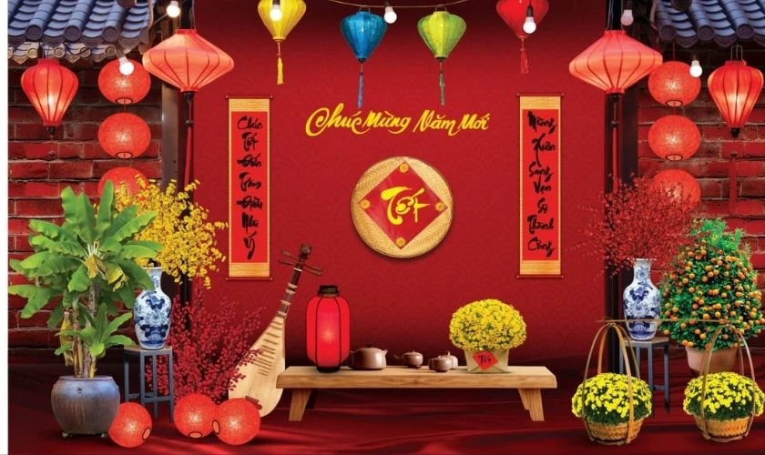 Background Tết xưa ý nghĩa