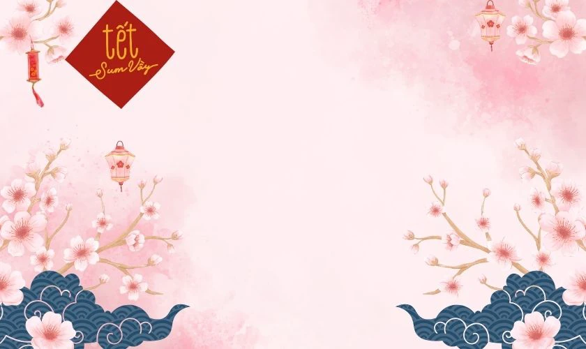 Background hoa đào Tết đẹp