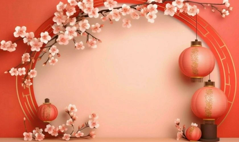Background hoa đào Tết
