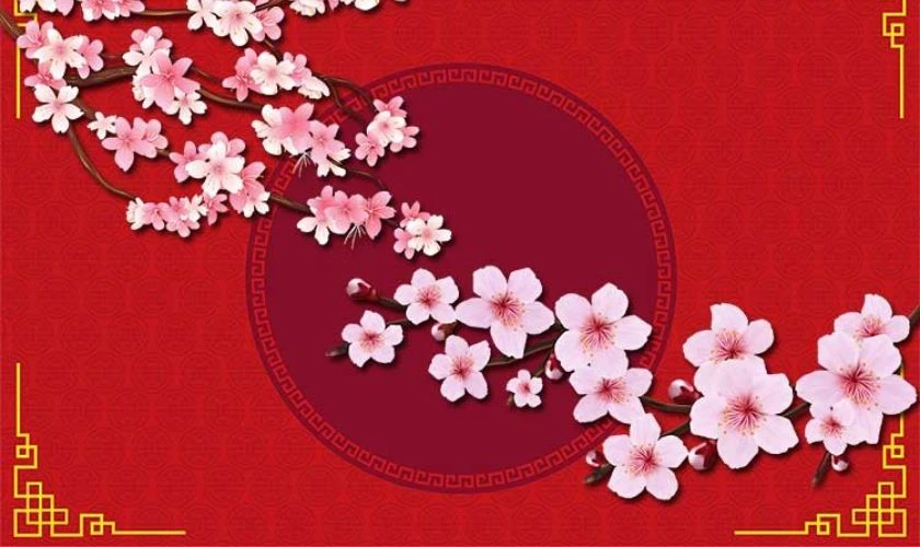 Background hoa đào