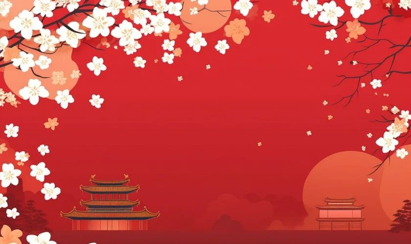 Background hoa đào ngày xuân 2026