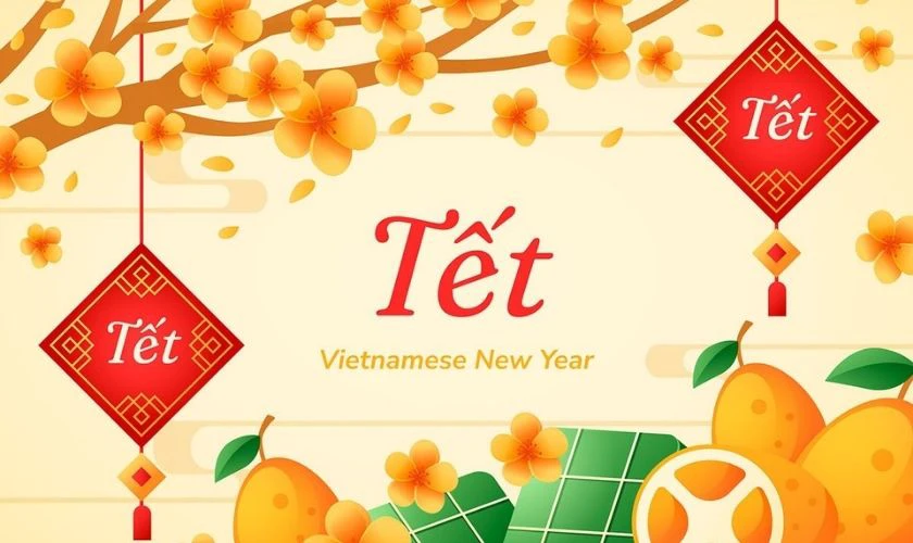 Background hoa mai Tết