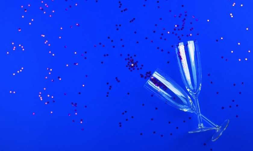 Background Tết 2026 màu xanh tối giản