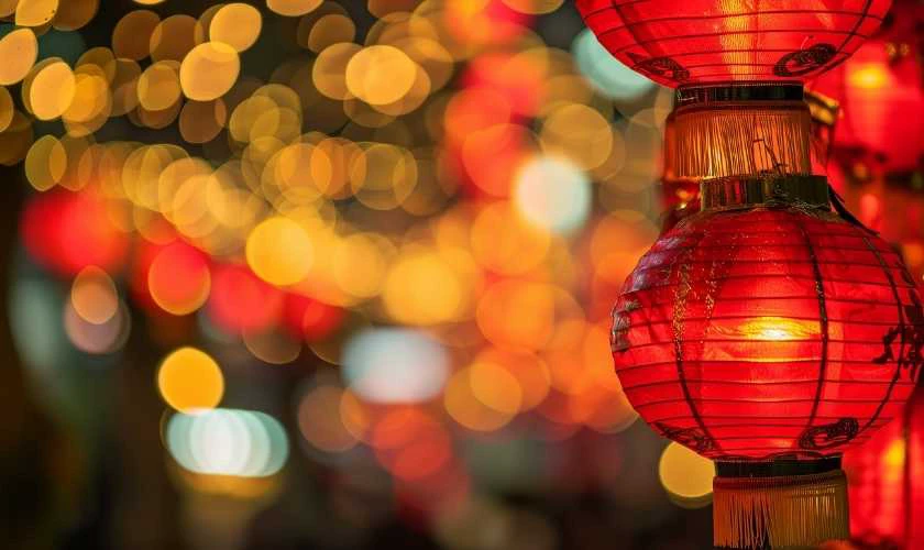 Background Tết 2026 chủ đề đèn lồng ấn tượng