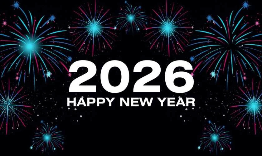 Background Tết Dương lịch 2026 Full HD, nổi bật