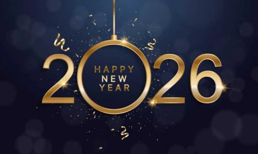 Background Tết Dương lịch 2026 Full HD, tươi sáng