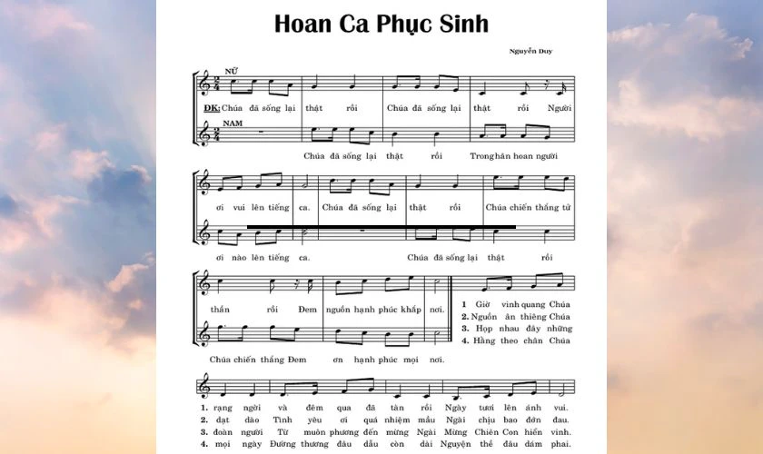 Bài hát Lễ Phục Sinh 2026: Hiệp lễ