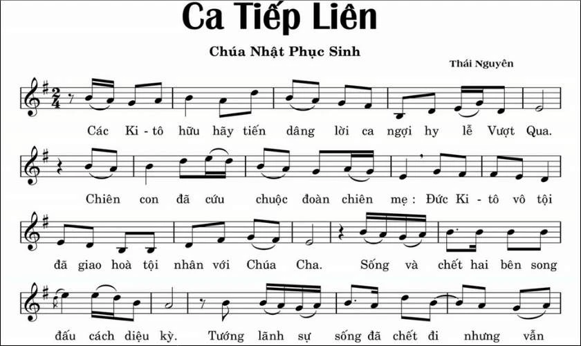 Bài hát Lễ Phục Sinh 2026: Ca Tiếp liên