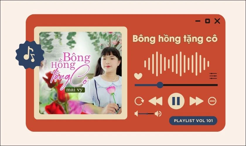 Bông hồng tặng cô - Bài hát về ngày 20/10 cho trẻ mầm non tặng cô