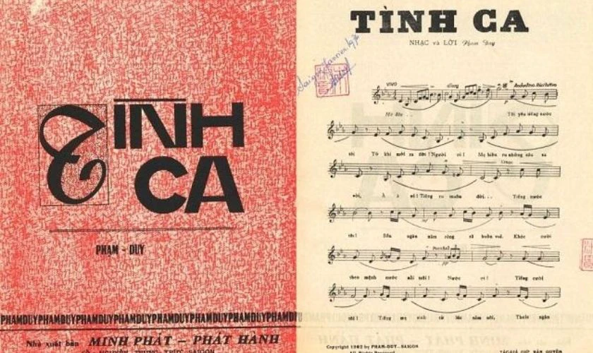 Tình Ca là một trong những ca khúc nổi tiếng ca ngợi quê hương Việt Nam