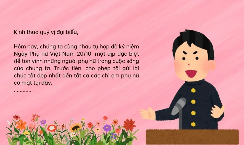 Bài phát biểu 20/10 ngắn gọn
