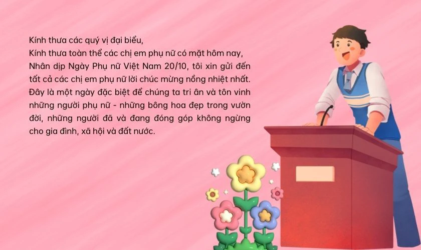 Bài phát biểu ngày Phụ nữ Việt Nam