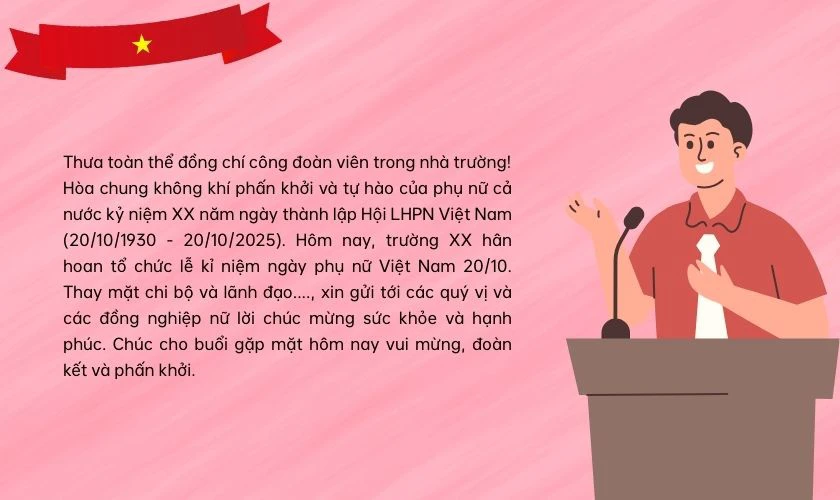 Bài phát biểu 20/10 của Hiệu trưởng nhà trường