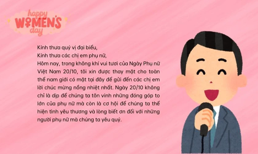 Bài phát biểu chúc mừng ngày 20/10