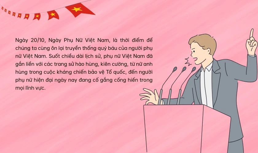 Bài phát biểu cảm ơn nhân ngày Phụ nữ Việt Nam