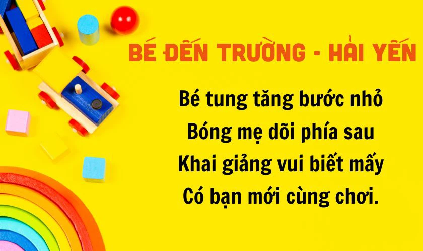 Bài thơ về ngày khai giảng cho trẻ mầm non