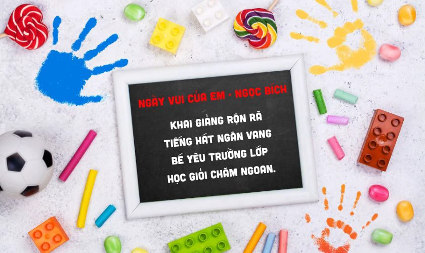 Bài thơ 4 chữ về ngày khai giảng cho trẻ mầm non