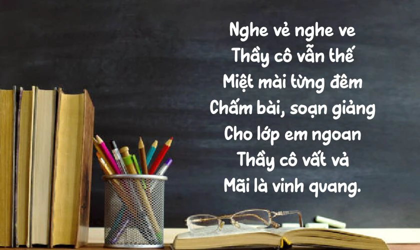 Bài vè 20/11 ngắn gọn về thầy cô 2025