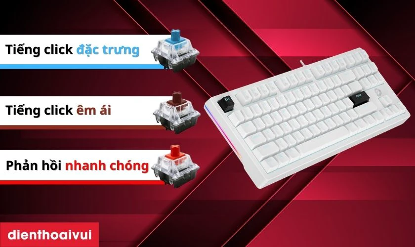 Switch Dareu D-Switch với 3 lựa chọn: Blue, Brown, Red