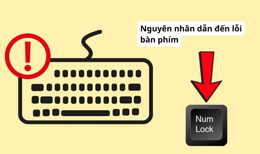 Kích hoạt nhầm tính năng Numlock làm bàn phím gõ chữ ra số