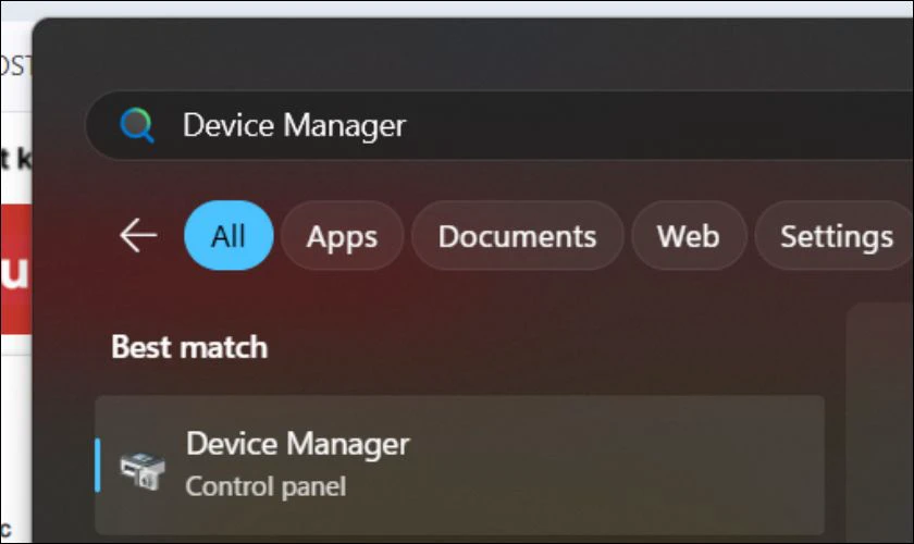  Nhấn chuột phải vào Start Menu và chọn Device Manager