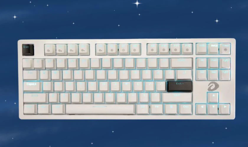 Bàn phím DareU EK87V2 White Brown Switch