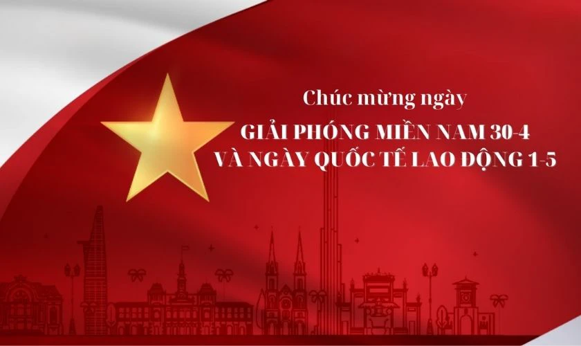 Băng rôn chào mừng 30/4 và 1/5 đẹp HD