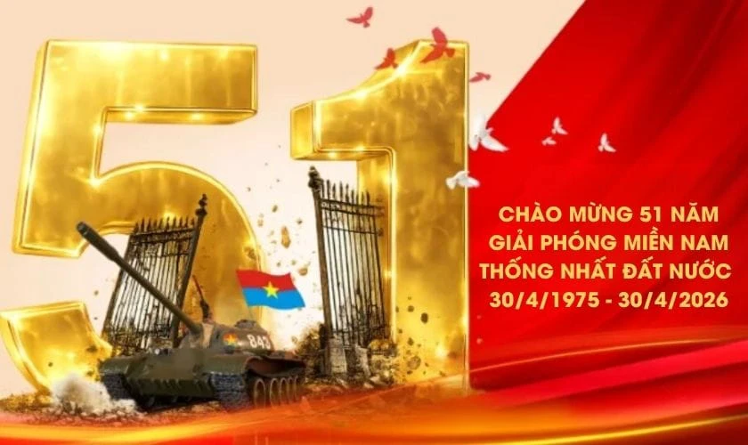 Băng rôn chào mừng 30/4 và 1/5 hiện đại đẹp