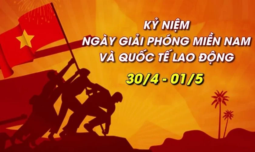 Băng rôn chào mừng 30/4 và 1/5 năm 2026 đẹp