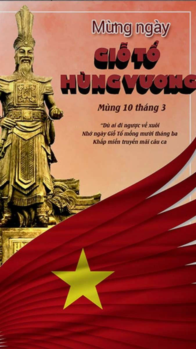 Băng rôn Giỗ Tổ Hùng Vương 2025 đẹp dạng dọc ấn tượng nhất