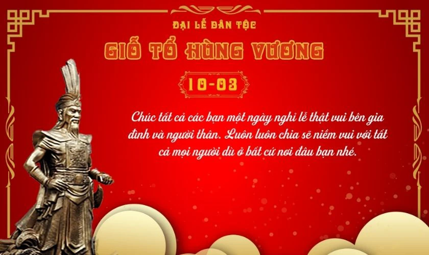 Băng rôn Giỗ Tổ Hùng Vương 2025 dạng ngang đẹp, ấn tượng