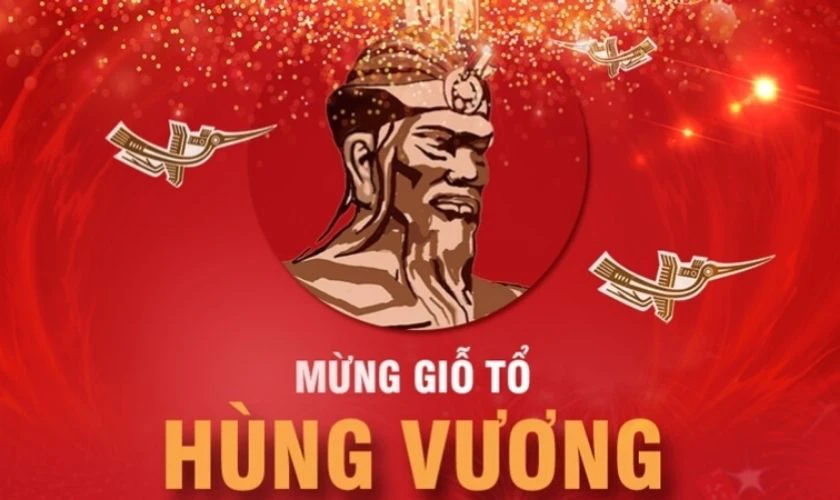 Băng rôn Giỗ Tổ Hùng Vương dạng ngang đẹp, độc đáo