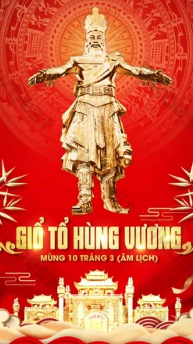 Băng rôn Giỗ Tổ đẹp dạng dọc, độc đáo 2025