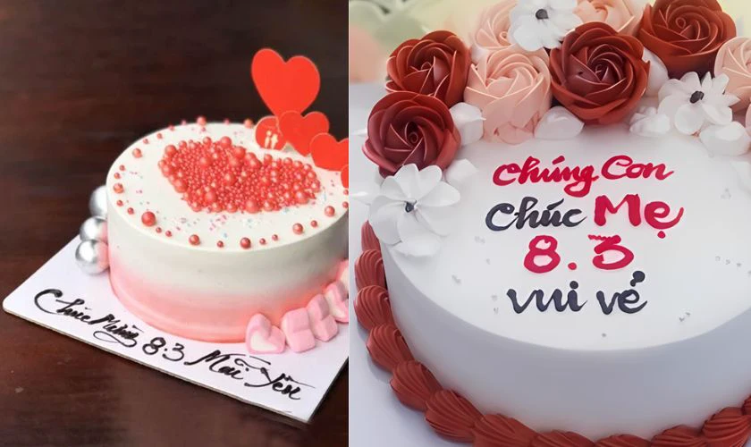 Các mẫu bánh kem tặng mẹ dịp Quốc tế Phụ nữ