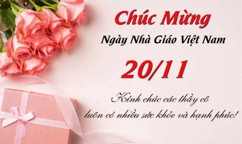Banner 20/11 đẹp về trường lớp, học sinh
