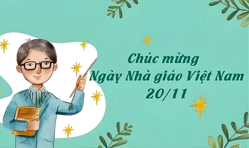 Banner chúc mừng ngày 20/11 dễ thương, đáng yêu