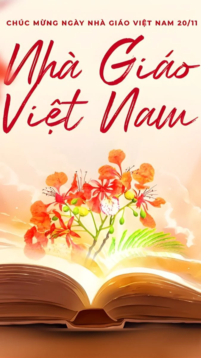 Banner chào mừng ngày Nhà giáo Việt Nam dạng dọc