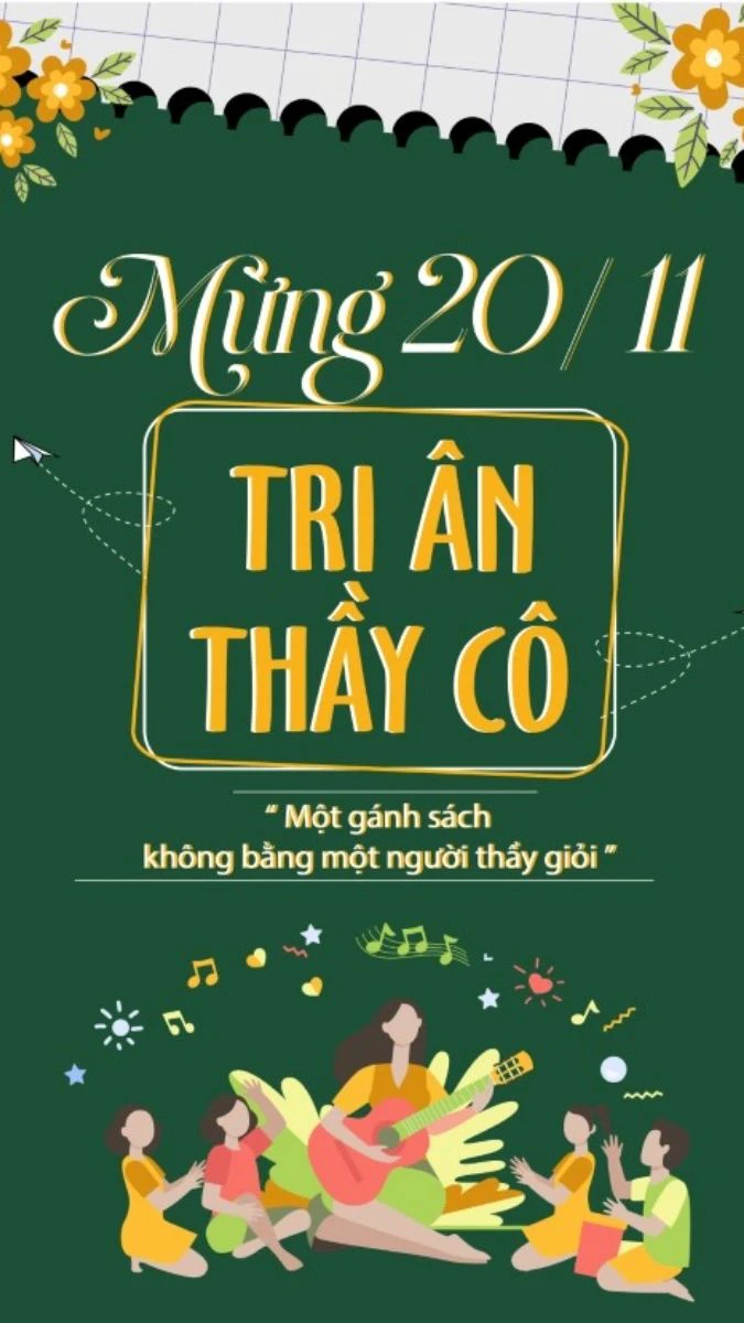 Banner Nhà giáo Việt Nam dạng dọc