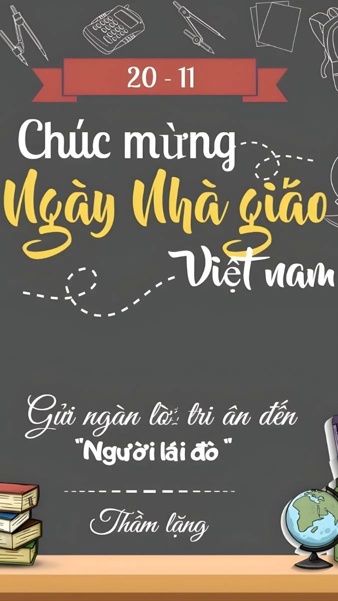 Banner chào mừng 20/11 dạng dọc