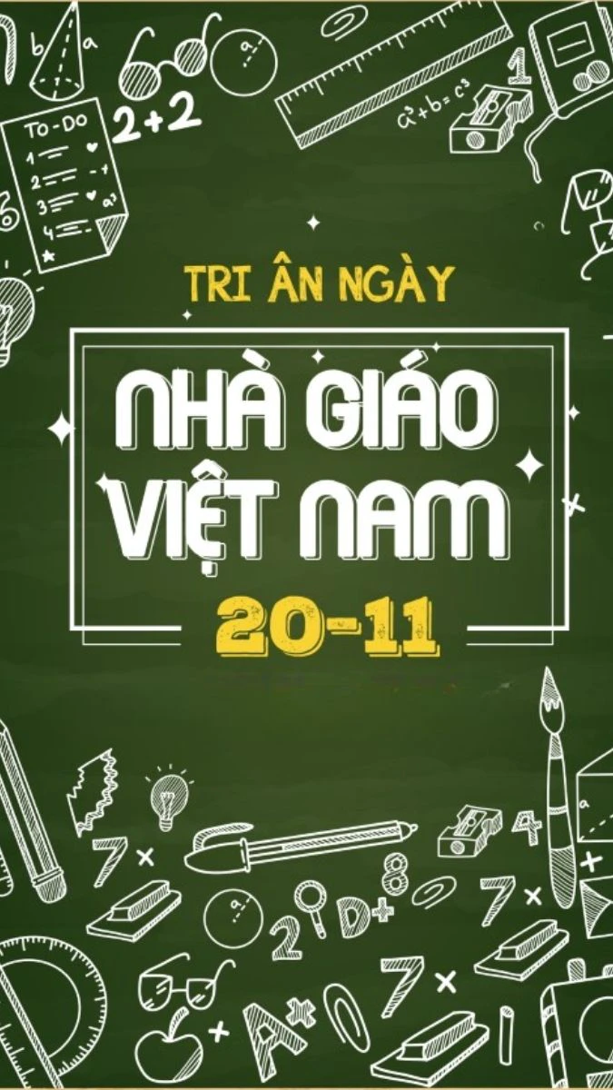 Banner chào mừng ngày Nhà giáo 20/11 dạng dọc
