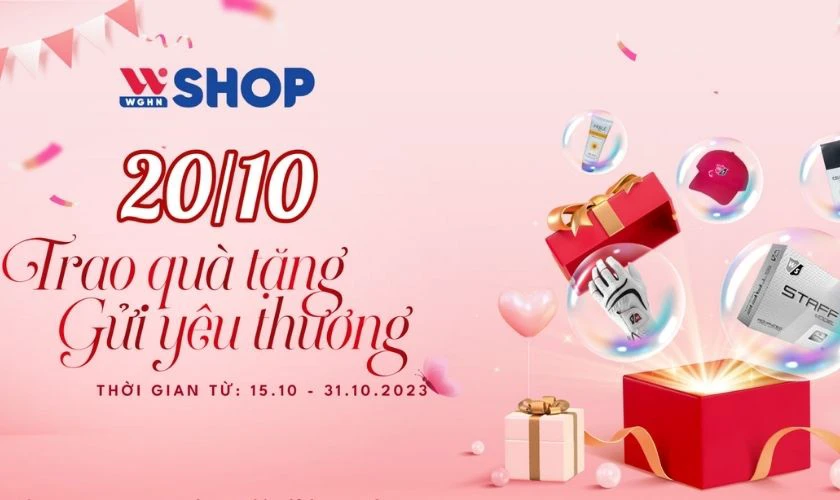 Banner sale 20/11, khuyến mãi ấn tượng