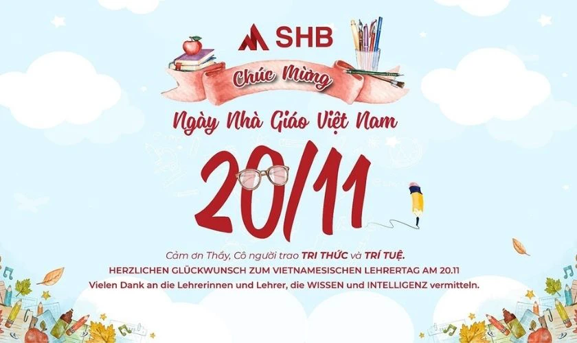 Mẫu banner khuyến mãi ngày Nhà giáo Việt Nam