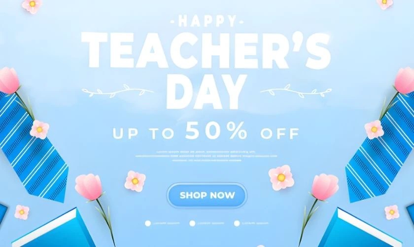 Mẫu banner sale ngày Nhà giáo Việt Nam