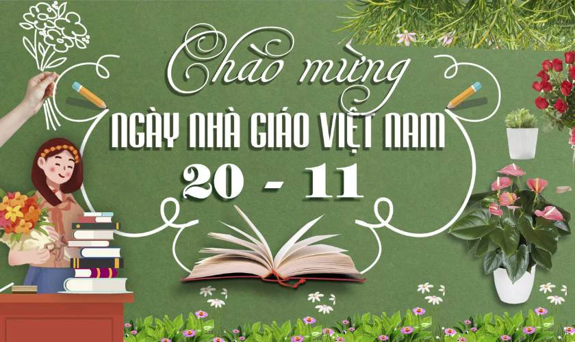 Mẫu banner 20/11 đẹp