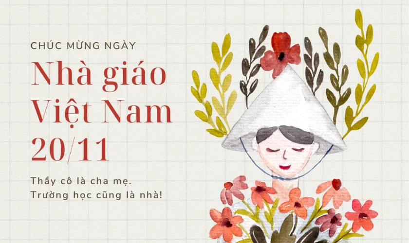 Mẫu banner 20/11 nét