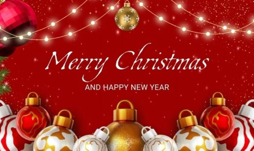 Banner mừng chúa Giáng sinh và chúc mừng năm mới 2026