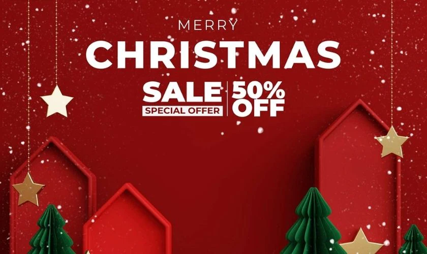 Banner sale Giáng sinh free