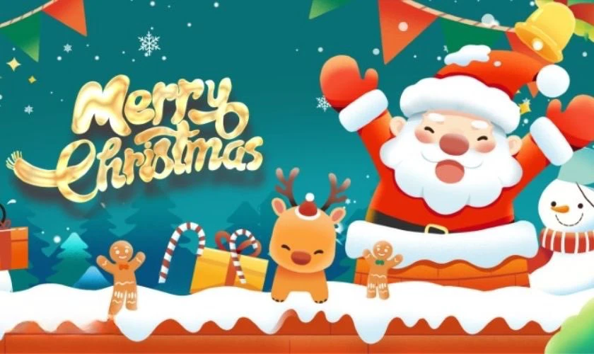 Banner Noel 2025 3D thu hút đẹp mắt